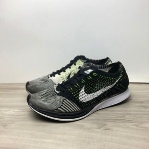 Mens Running Shoes Nike Flyknit Racer Black 11.5
